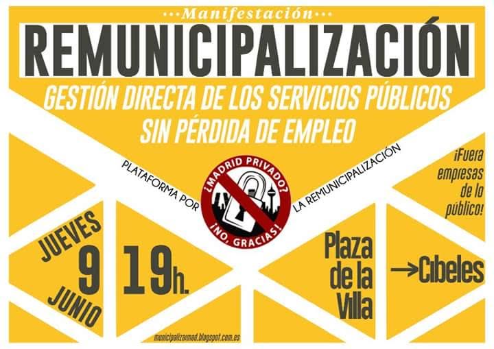 Manif 9 Junio remunicipalización